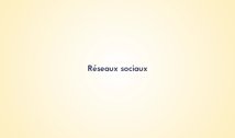 1.2 Réseaux sociaux
